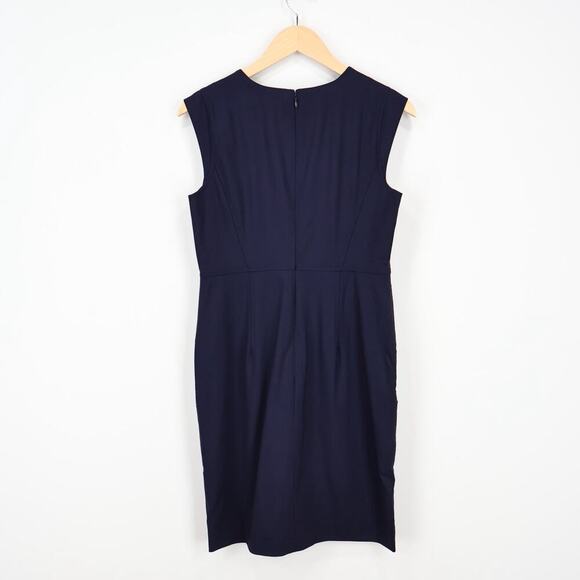J.Crew Petite Resume Dress Italian Wool Blend Navy Blue Size 8 Petite NWT - Picture 7 of 8